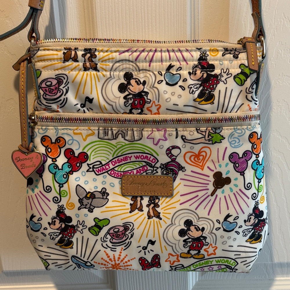 Dooney & Bourke White Multi Disney Character Crossbody Bag